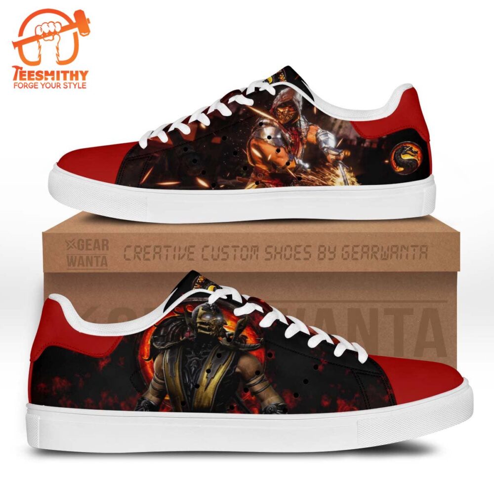 Mortal Kombat Scorpion Stan Smith Shoes For Kid