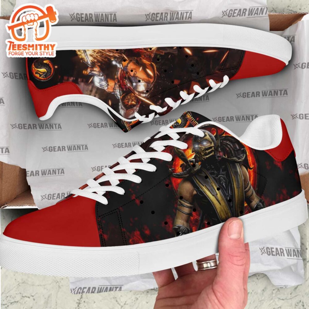 Mortal Kombat Scorpion Stan Smith Shoes For Kid