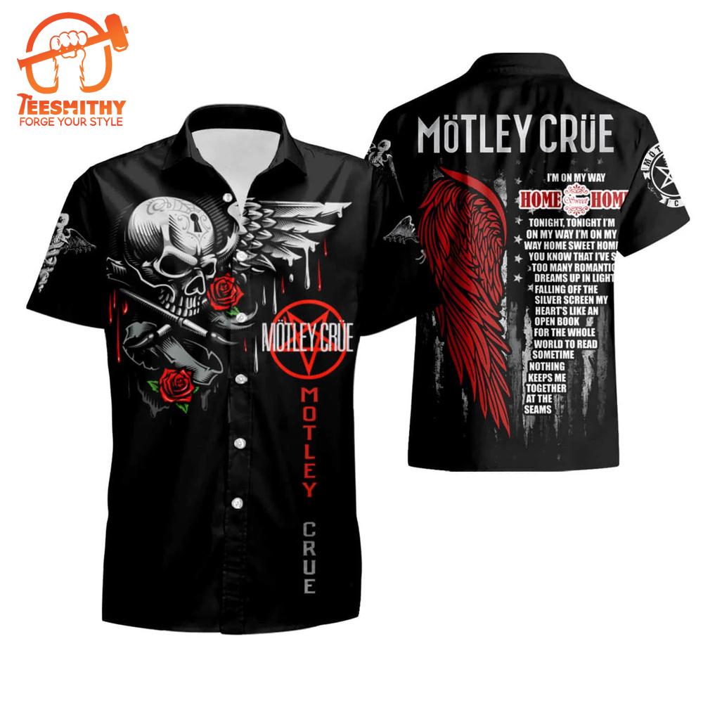 Motley Crue Music List Short Sleeve Aloha Shirt