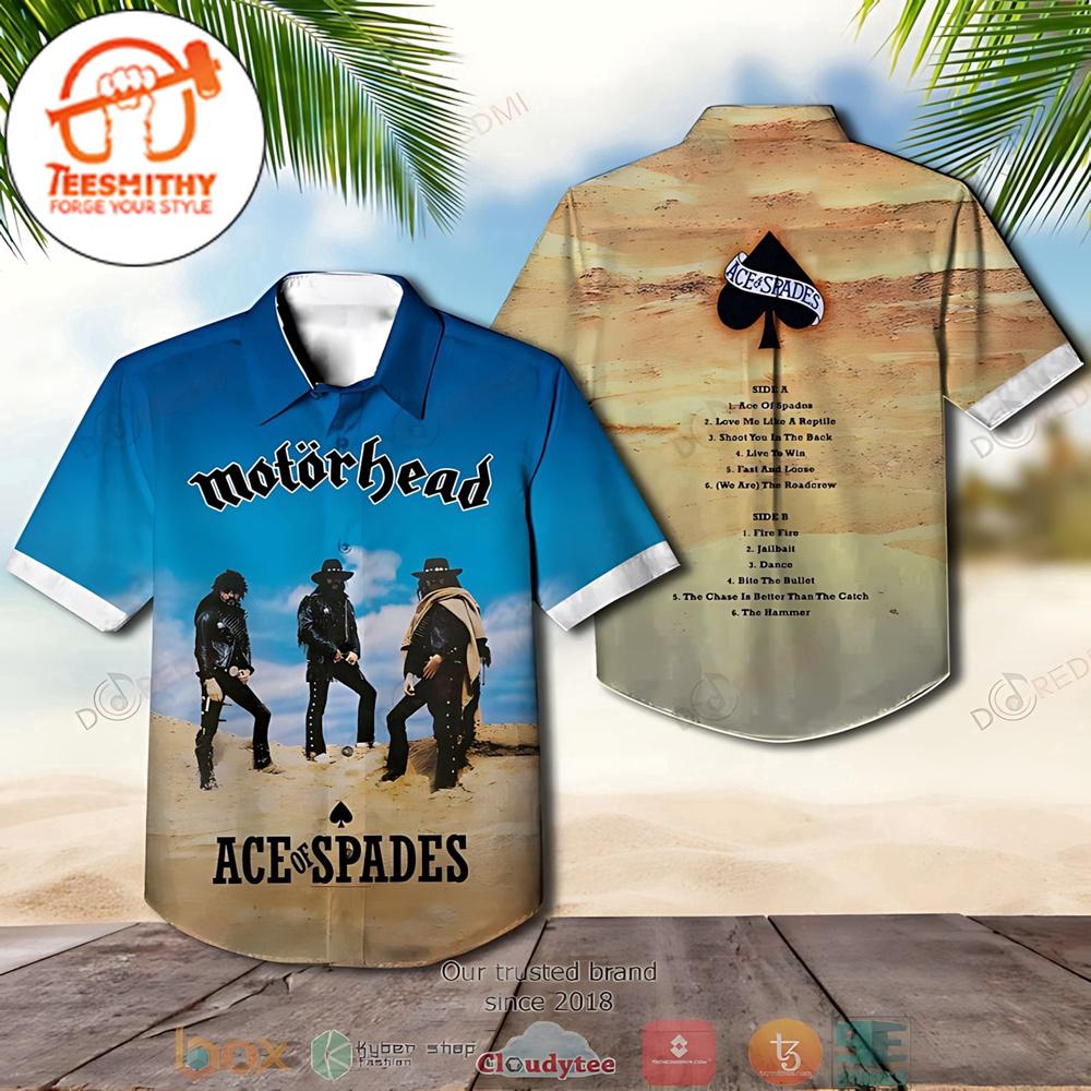 Motorhead Ace Of Spades Hawaiian Button Up Shirts