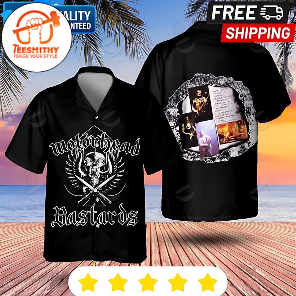 Motorhead Bastards Album Hawaiian Button Up Shirts