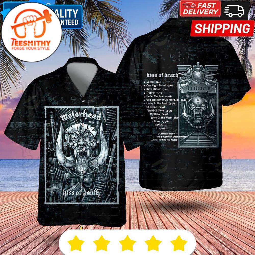 Motorhead Kiss Of Death Album Hawaiian Button Up Shirts