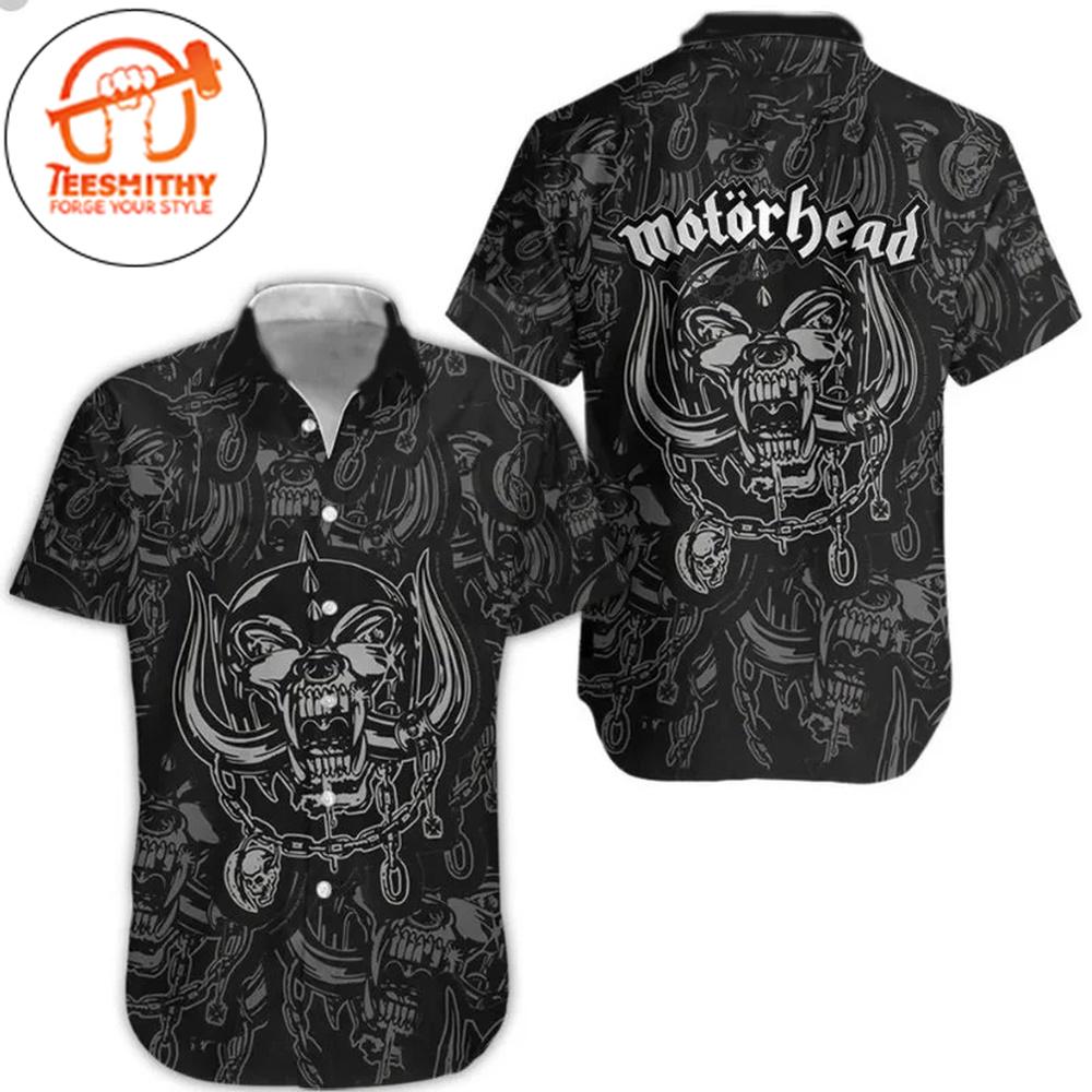 Motorhead Shull Hawaiian Button Up Shirts