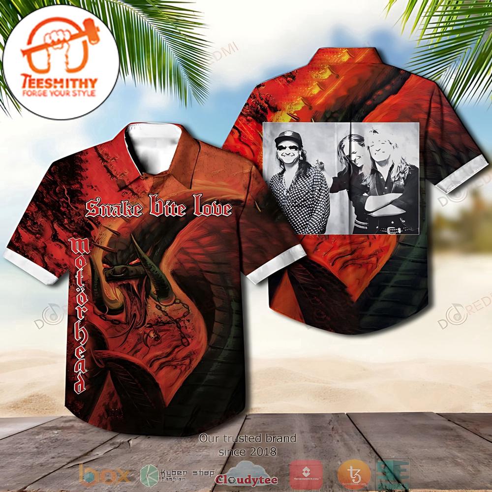 Motorhead Snake Bite Love Hawaiian Button Up Shirts