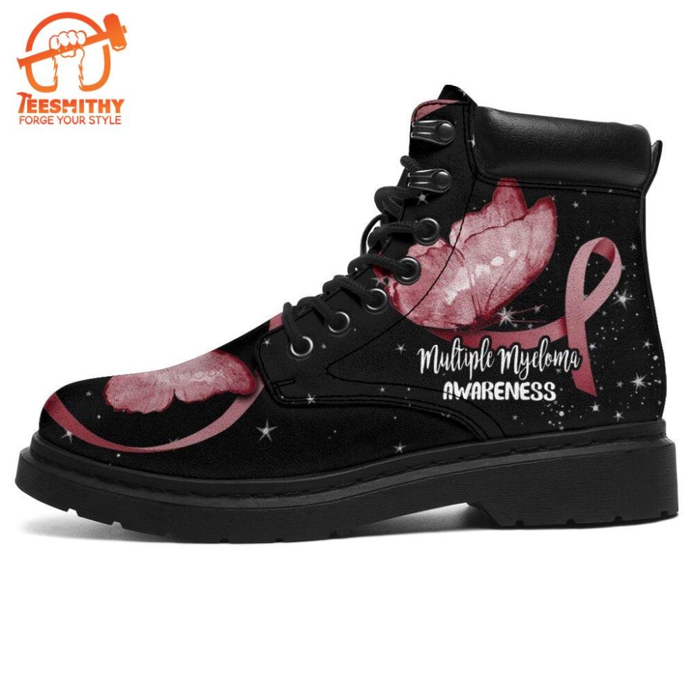 Multiple Myeloma Cancer Awareness Boots Ribbon Butterfly Shoes