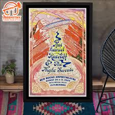 Nathaniel Rateliff August 20-21 2024 Red Rocks Amphitheatre In Morrison CO Poster Canvas