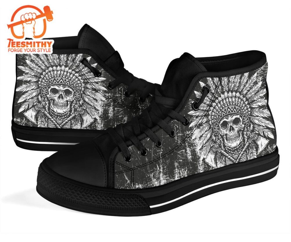 Native American Sneakers Headdress High Top Shoes Gift Idea