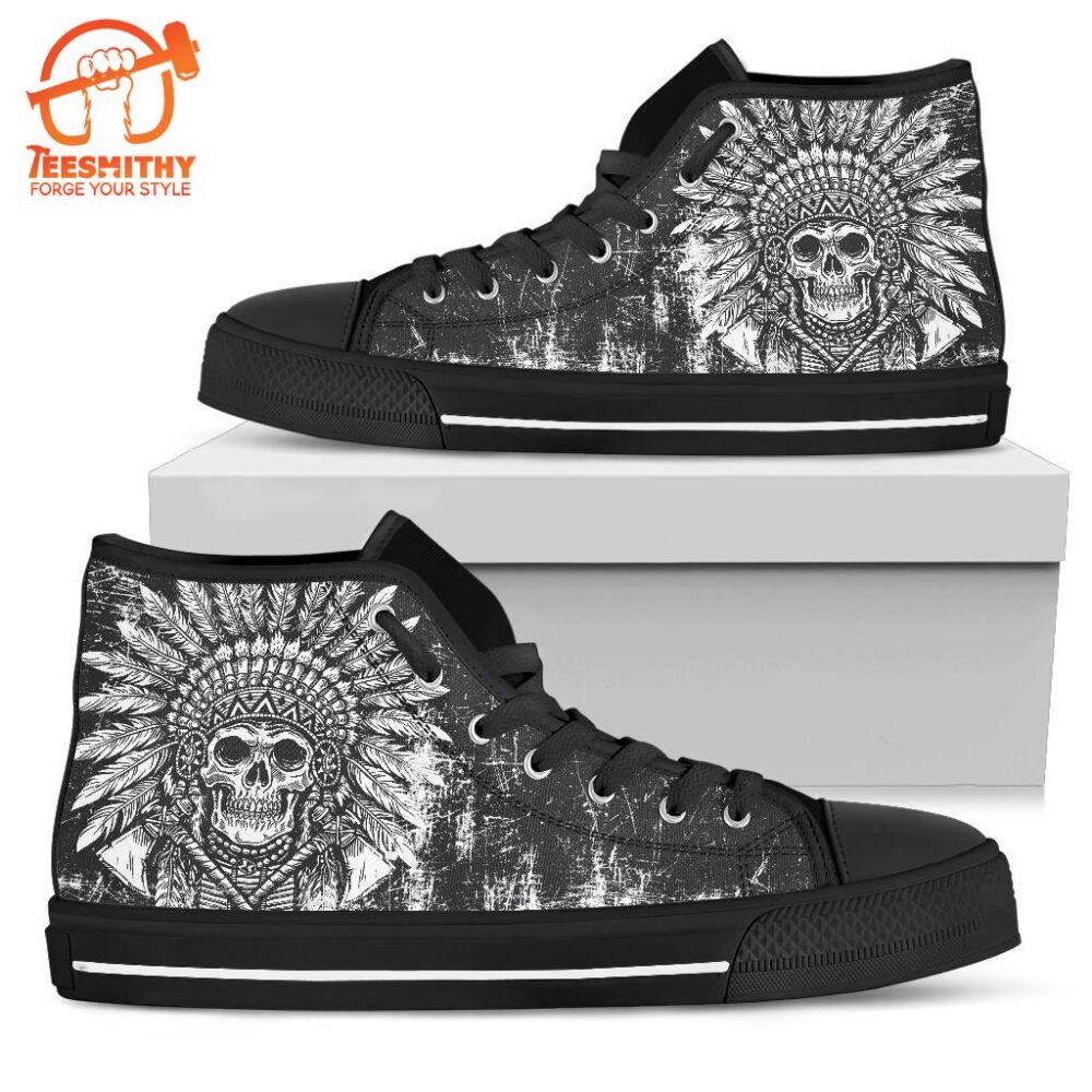 Native American Sneakers Headdress High Top Shoes Gift Idea