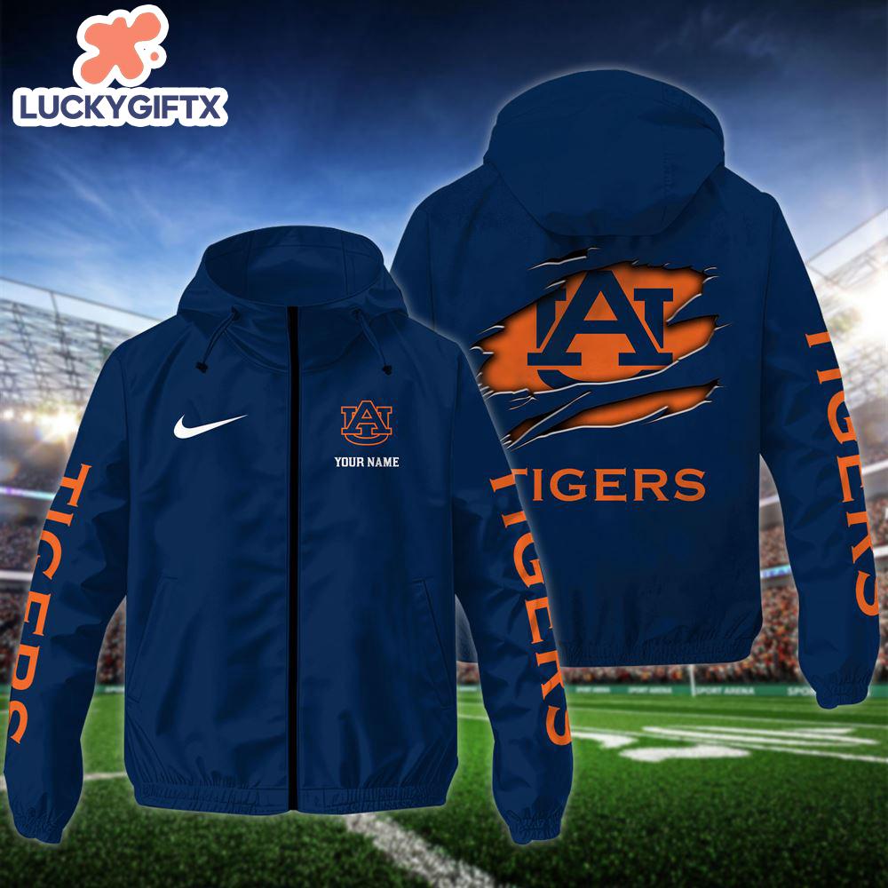 NCAA Auburn TigersCustom Name Windbreaker Outdoor Jacket For Fans