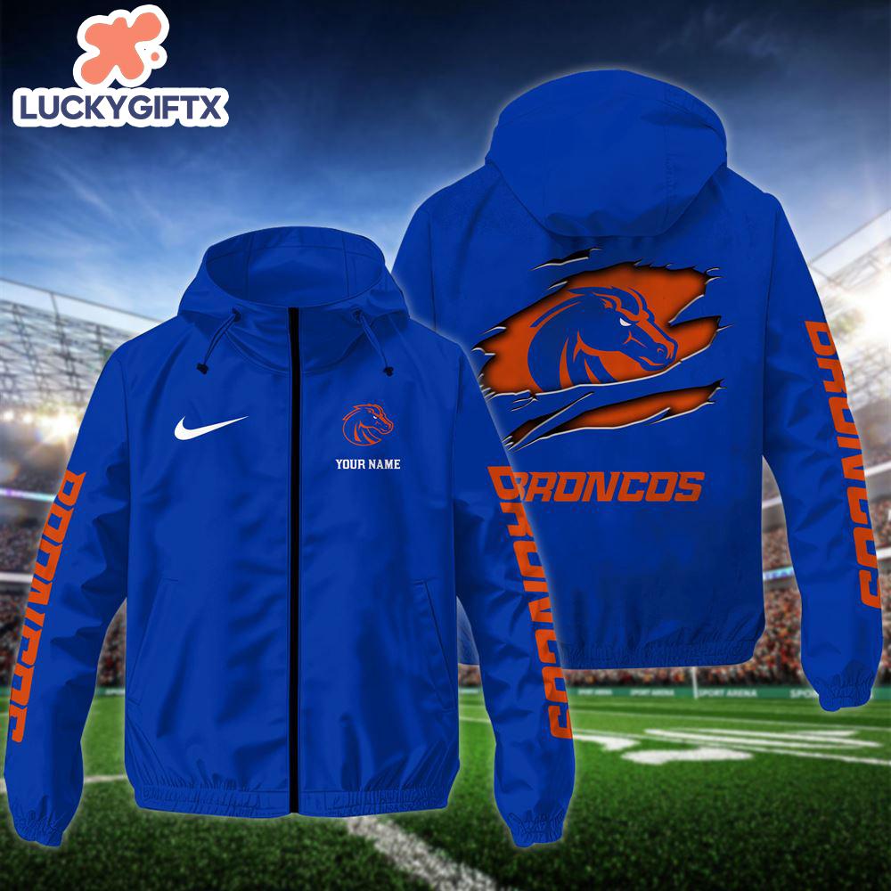 NCAA Boise State BroncosCustom Name Windbreaker Outdoor Jacket For Fans