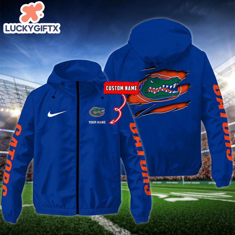 NCAA Florida Gators Football Windbreaker Outdoor Jacket – Custom Name