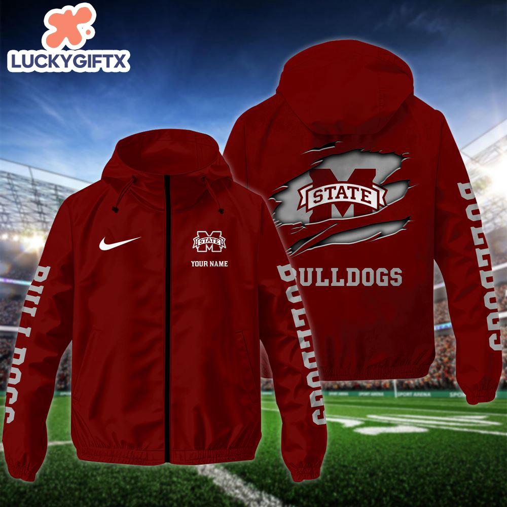 NCAA Mississippi State BulldogsCustom Name Windbreaker Outdoor Jacket For Fans