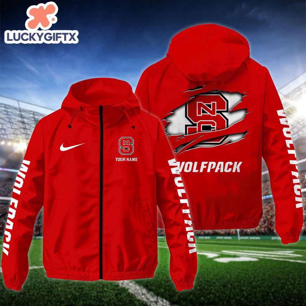 NCAA NC State WolfpackCustom Name Windbreaker Outdoor Jacket For Fans