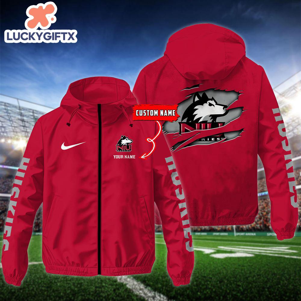 NCAA Northern Illinois Huskies Football Windbreaker Outdoor Jacket – Custom Name