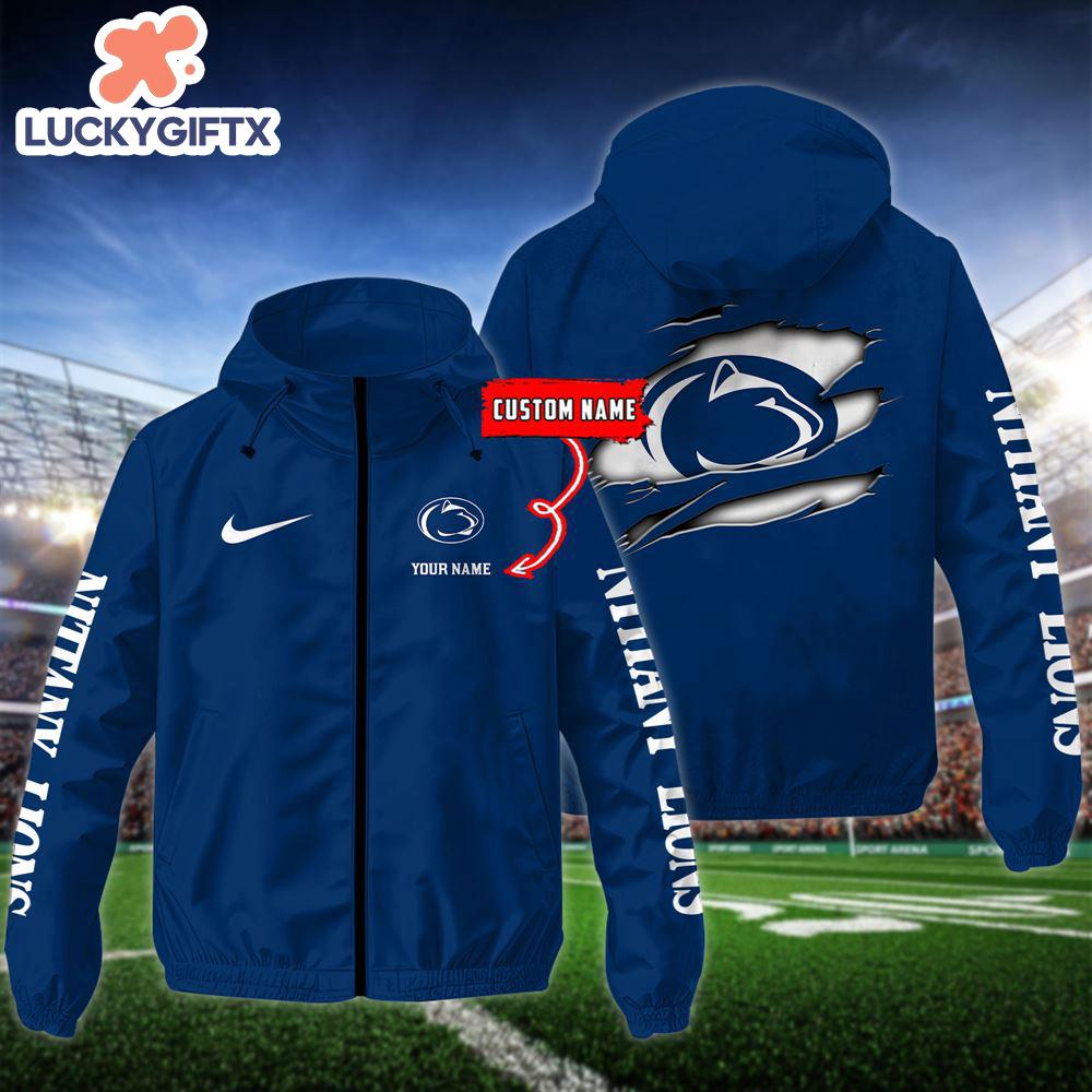 NCAA Penn State Nittany Lions Football Windbreaker Outdoor Jacket – Custom Name