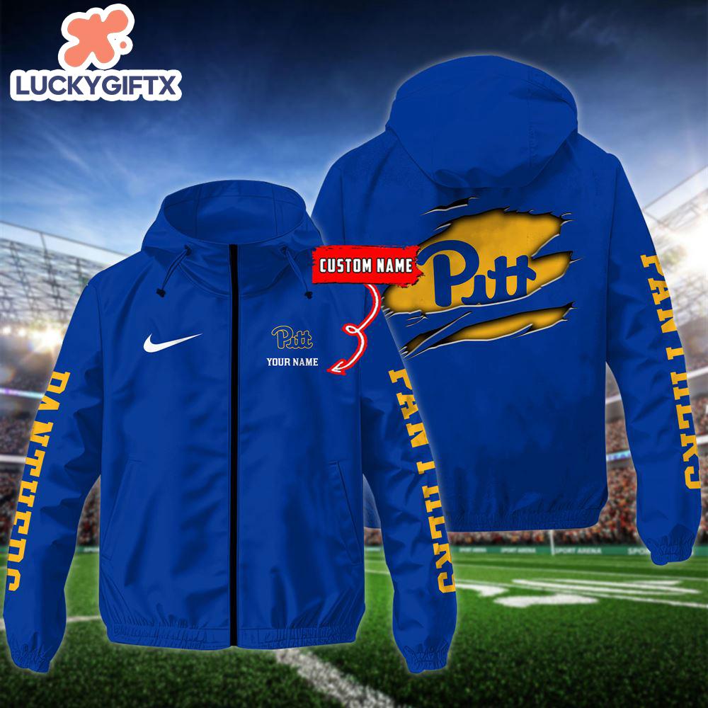 NCAA Pittsburgh Panthers Football Windbreaker Outdoor Jacket – Custom Name