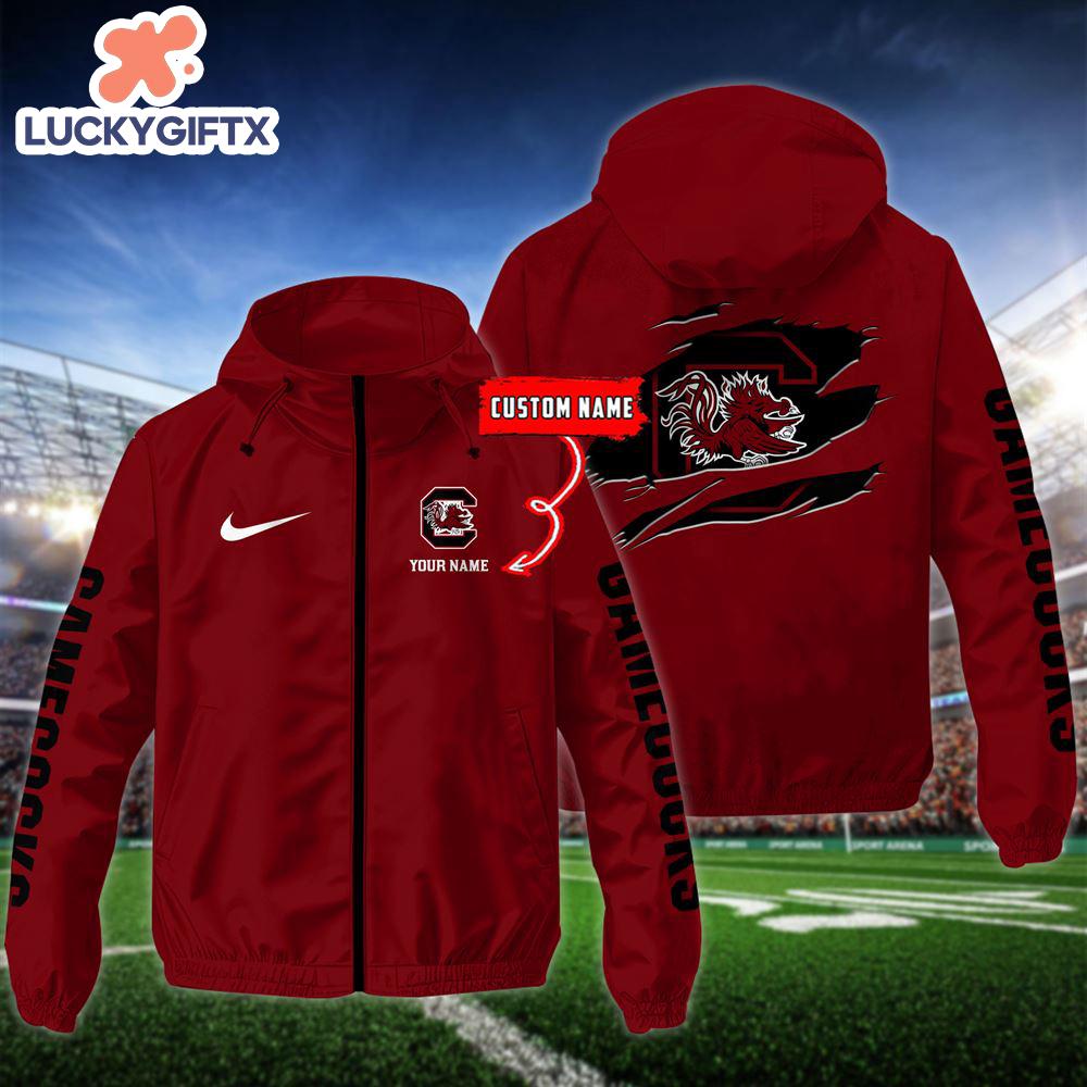 NCAA South Carolina Gamecocks Football Windbreaker Outdoor Jacket – Custom Name