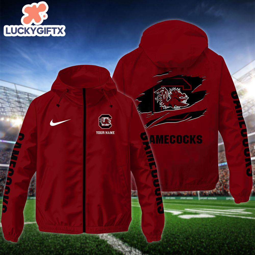 NCAA South Carolina GamecocksCustom Name Windbreaker Outdoor Jacket For Fans