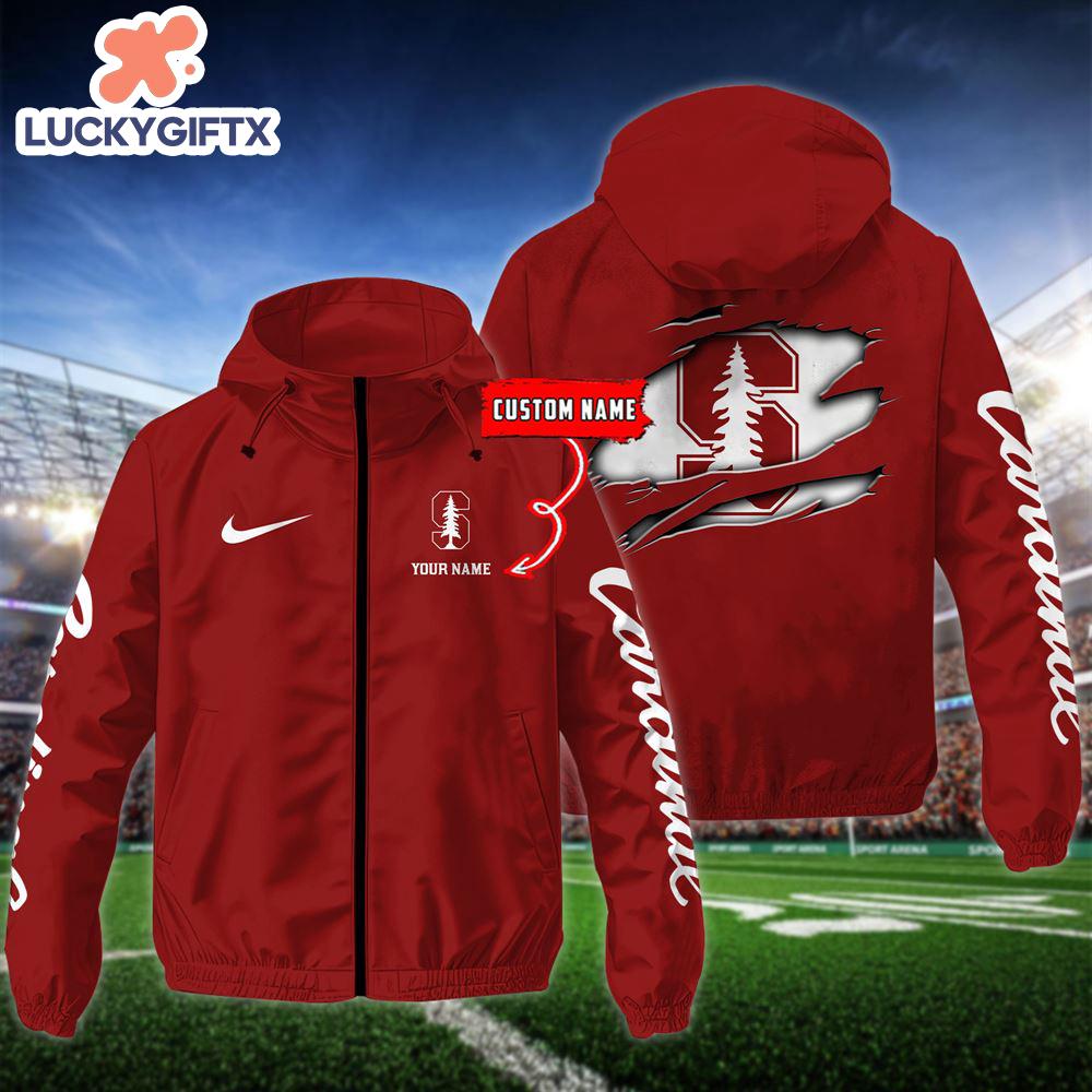 NCAA Stanford Cardinal Football Windbreaker Outdoor Jacket – Custom Name