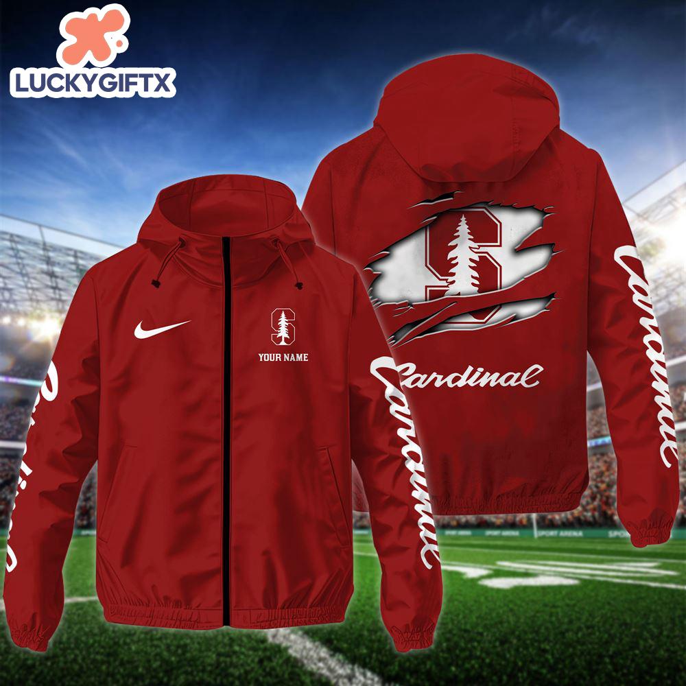 NCAA Stanford CardinalCustom Name Windbreaker Outdoor Jacket For Fans