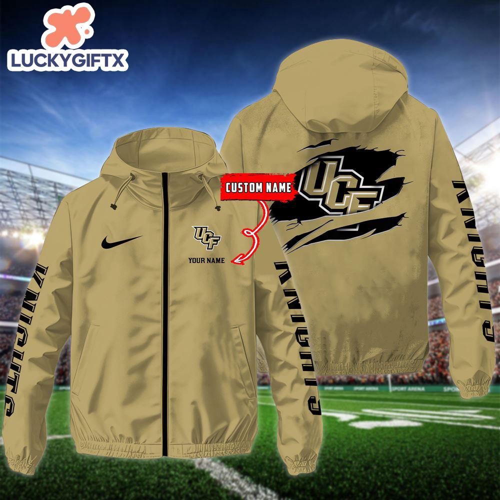 NCAA UCF Knights Football Windbreaker Outdoor Jacket – Custom Name