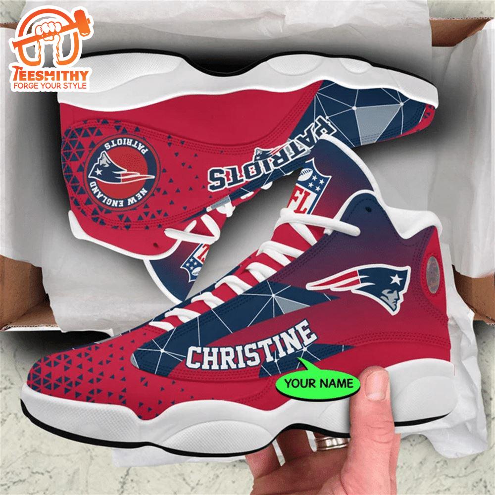 New England Patriots NFL Personalized Jordan 13 Shoes  Gift Christmas