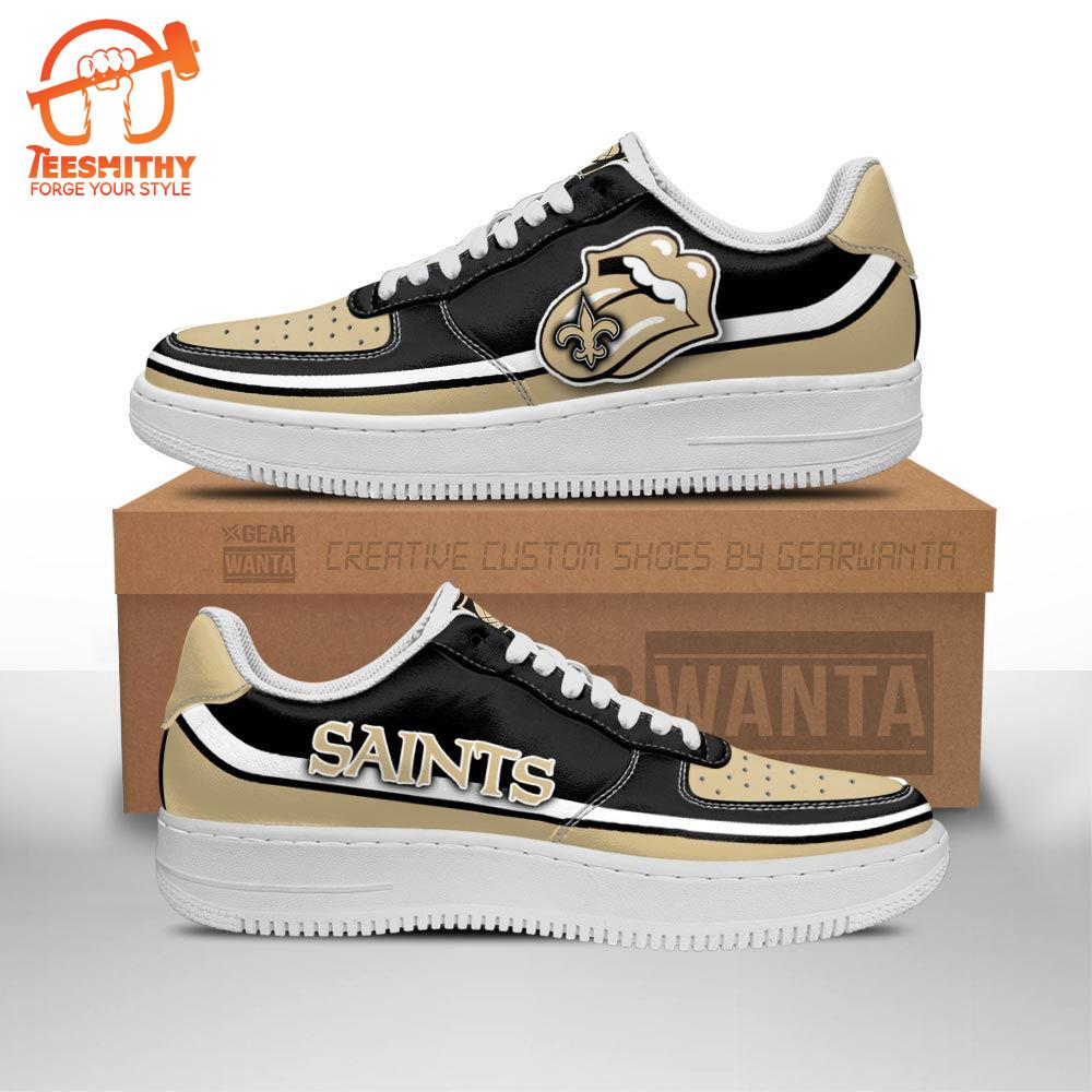 New Orleans Saints Air Sneakers Custom Force Shoes Sexy Lips For Fans  Gift For Christmas