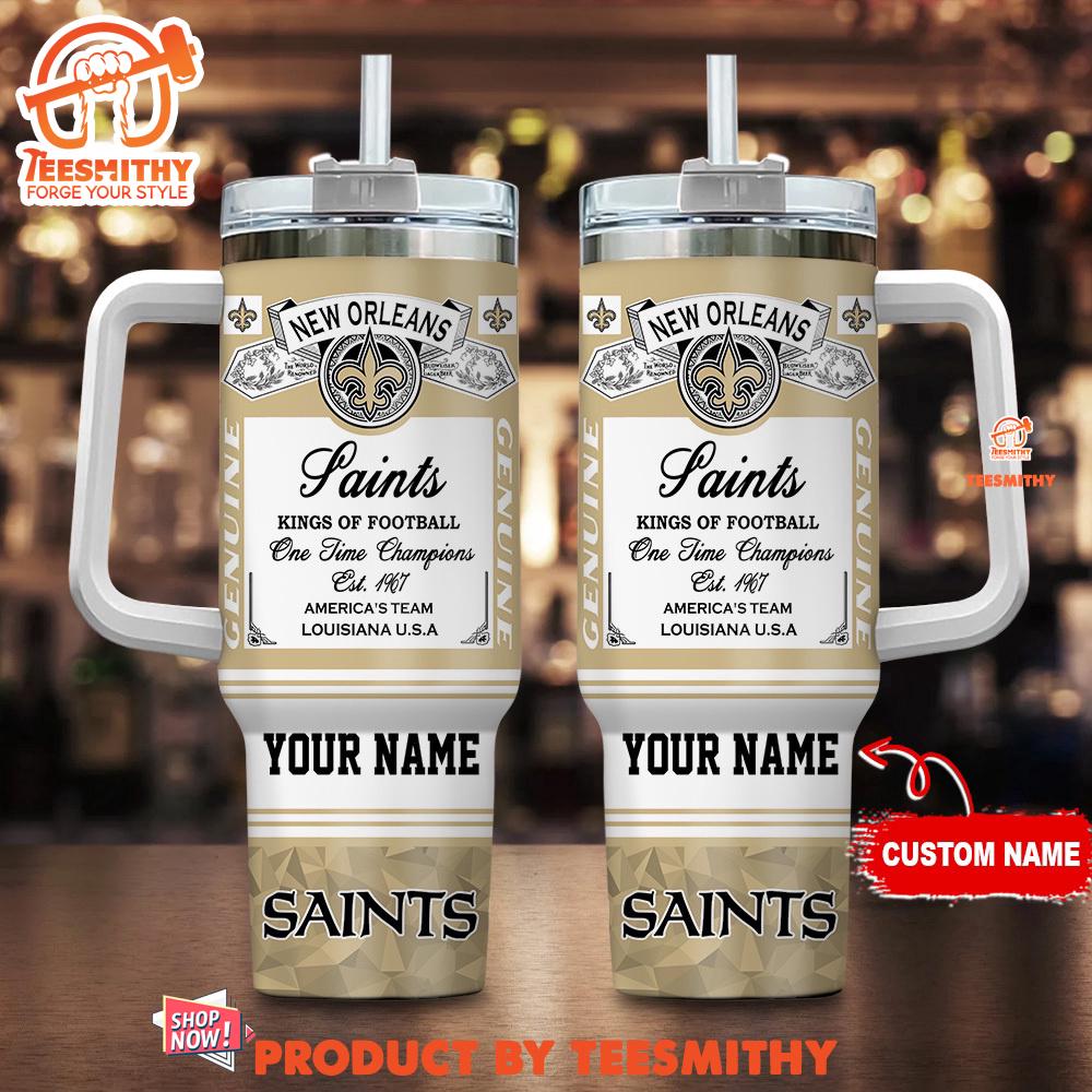 New Orleans Saints Nfl Kings Of Football Personalized Tumbler 40oz