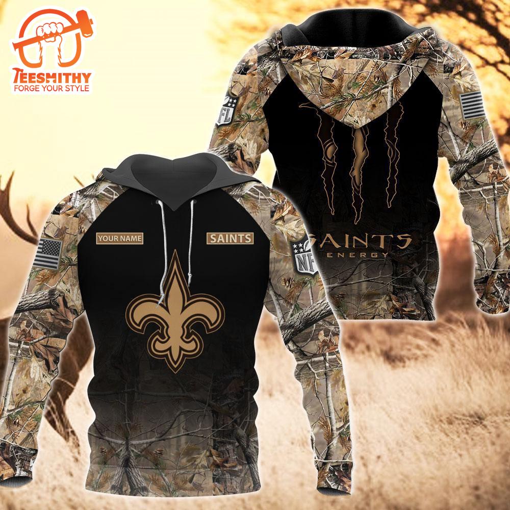 New Orleans Saints Personalized Hoodie Camo Hunting Perfect Gift  Gift Christmas