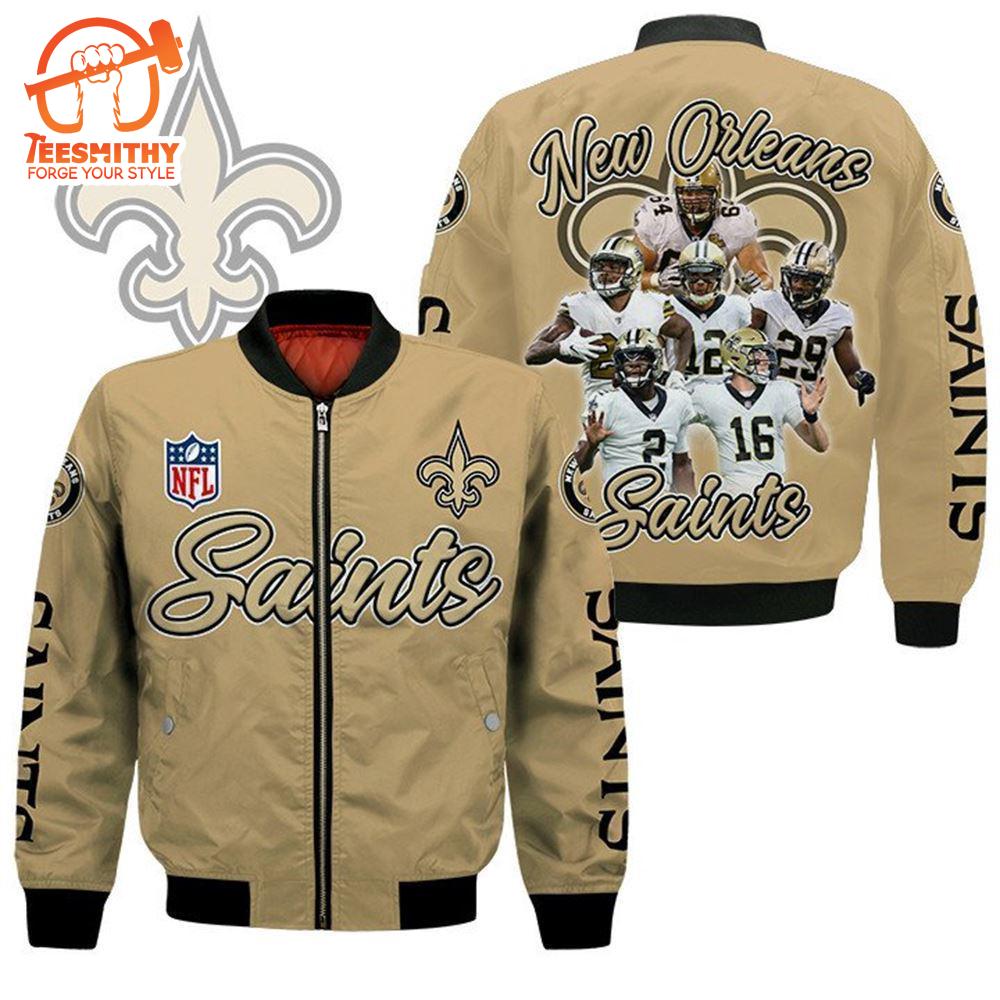 New Orleans Saints Players Nfl Bomber Jacket  Gift For Fans