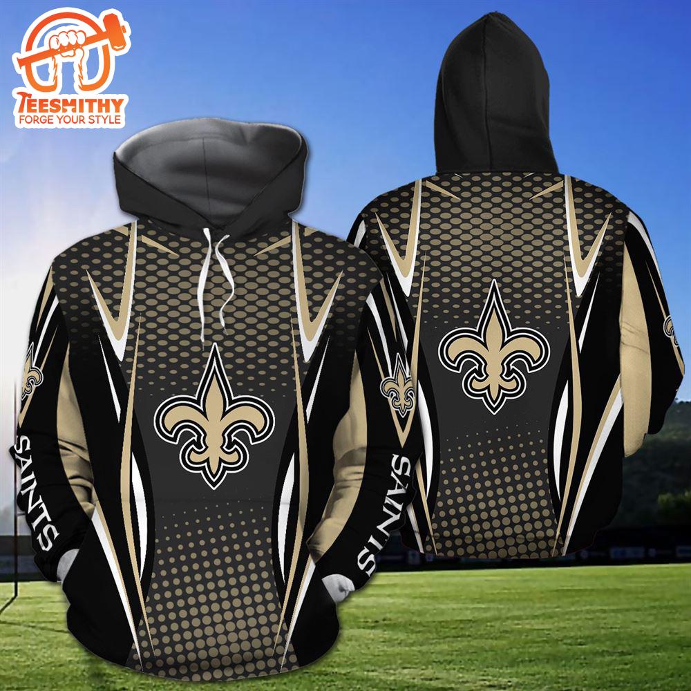 New Orleans Saints Skull American Football Sporty 3D Hoodie Zip Hoodie, Nfl 3D All Over Print Hoodie