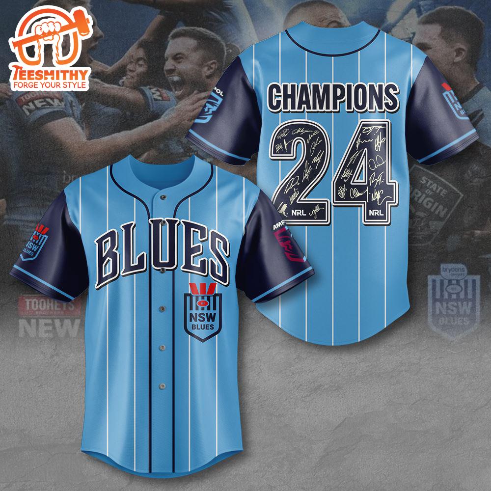 New South Wales Blues Baseball Jersey Gift For Fan