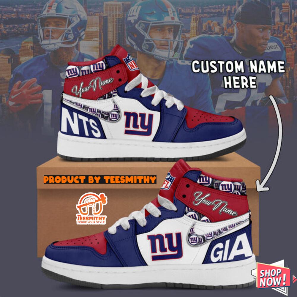 New York Giants Air Jordan 1 Shoes