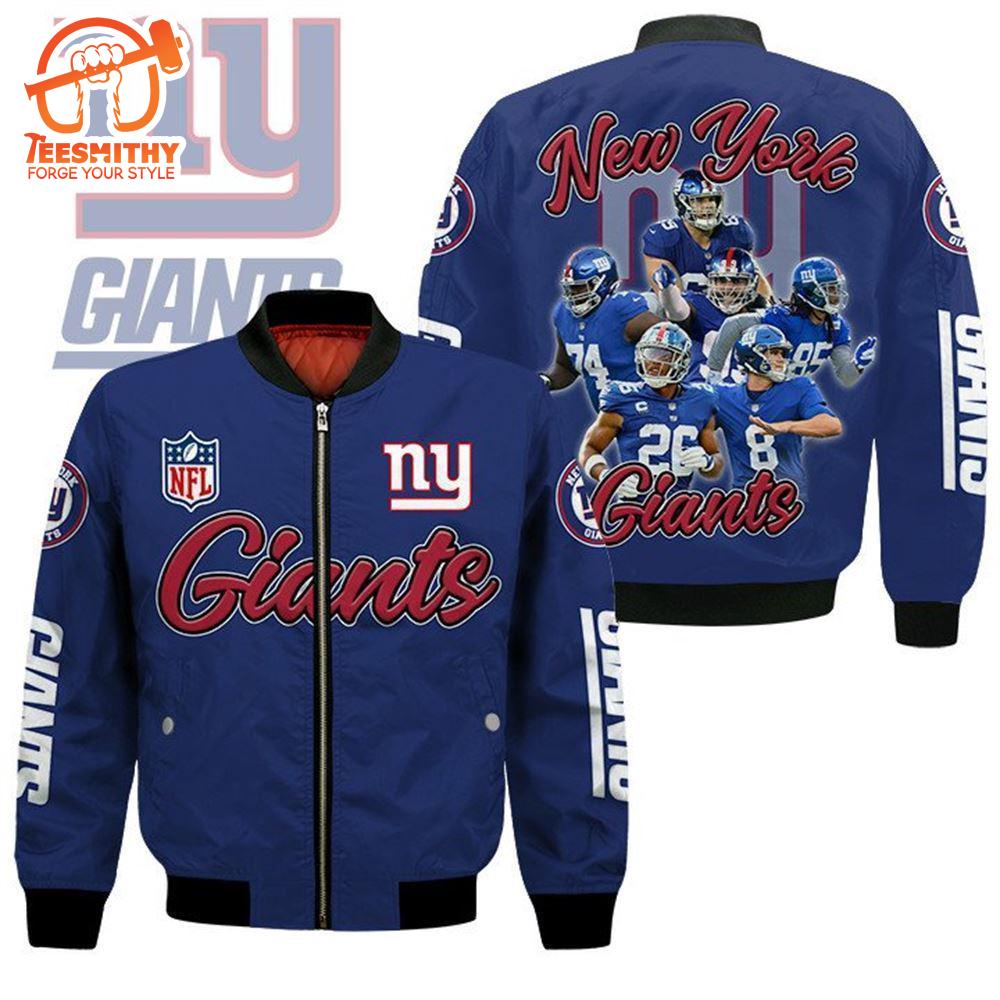 New York Giants Players Nfl Bomber Jacket  Gift For Fans