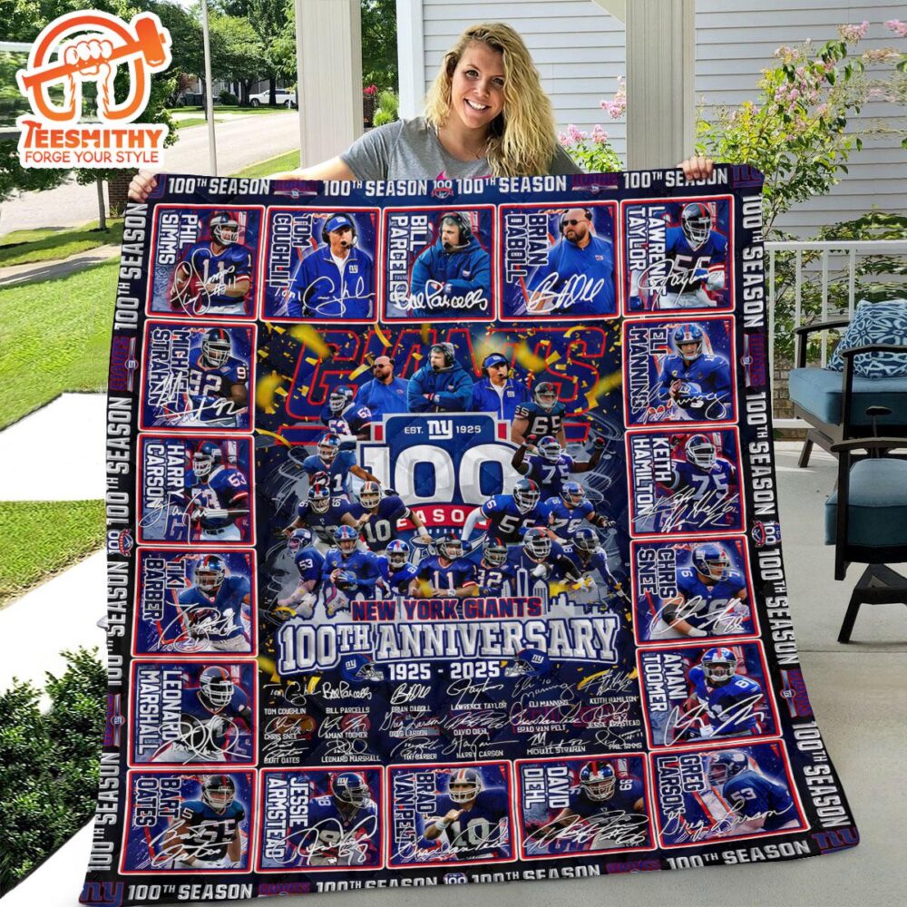 New York Giants Quilt Blanket Christmas For Fan