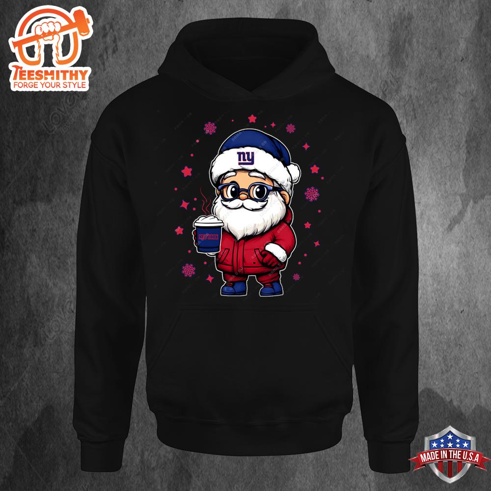 New York Giants Santa Christmas Football Hoodie