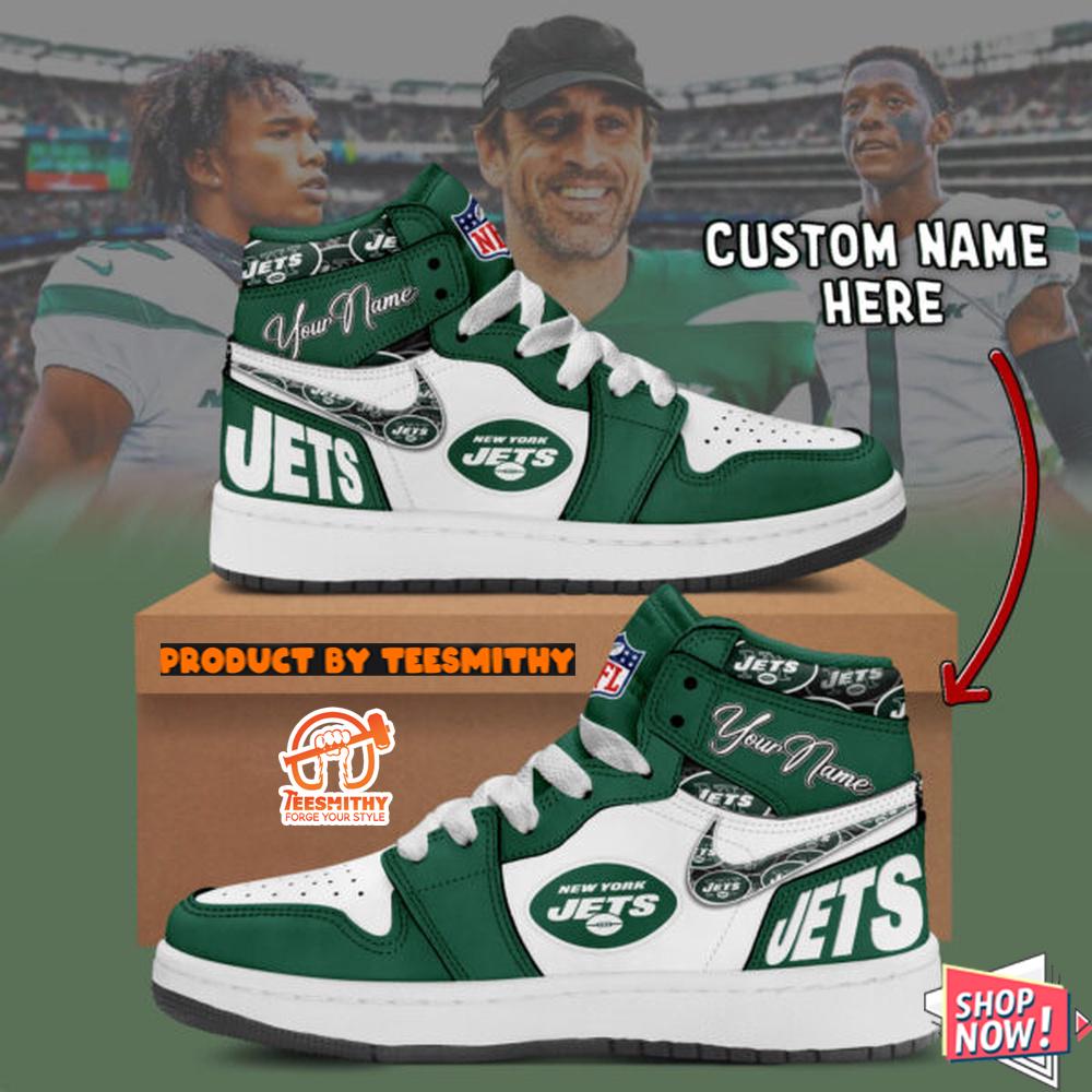 New York Jets Air Jordan 1 Shoes