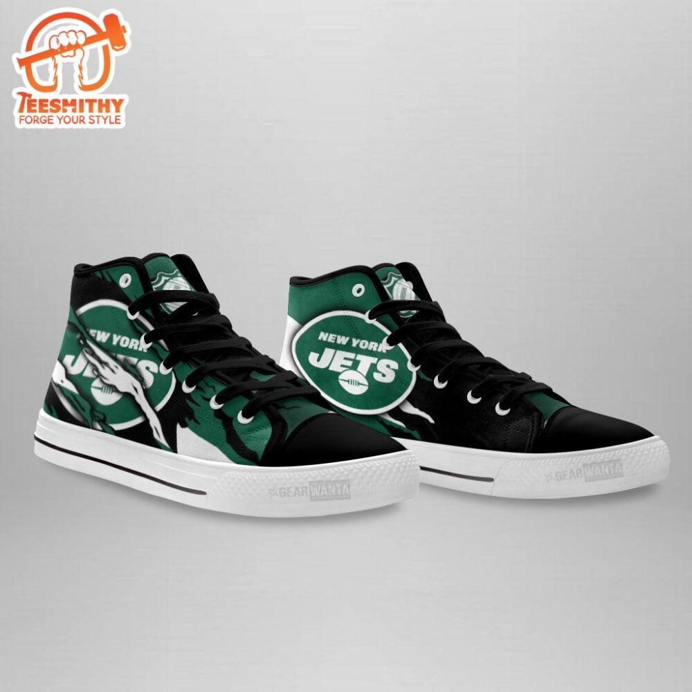 New York Jets High Top Shoes Custom For Fans