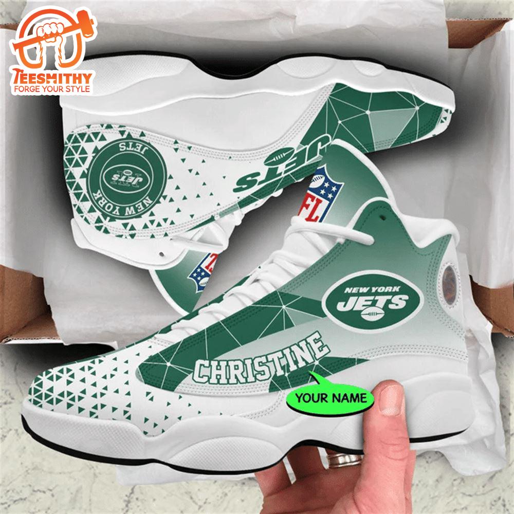 New York Jets NFL Personalized Jordan 13 Shoes  Gift Christmas