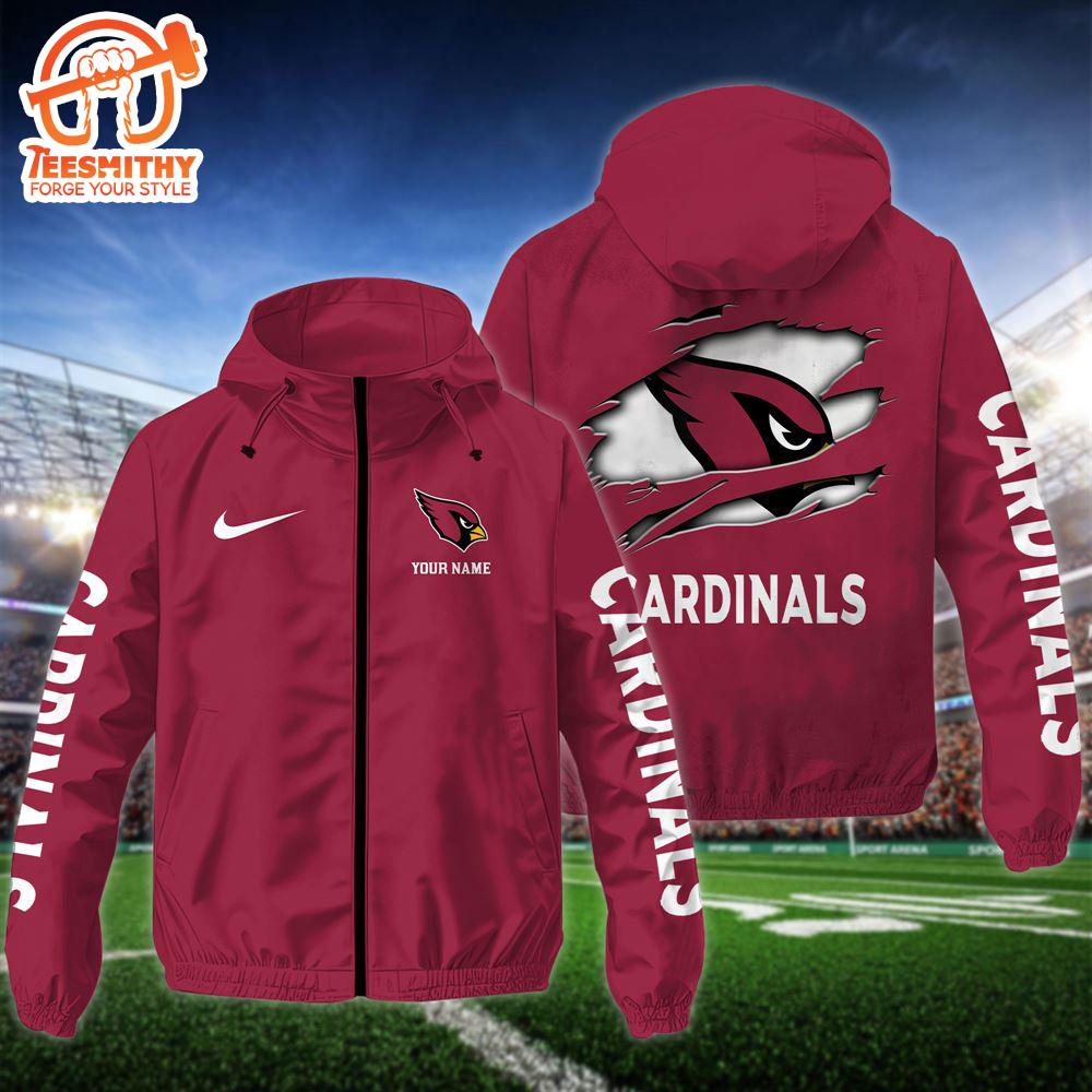 NFL Arizona Cardinals Custom Name Windbreaker Jacket For Fans