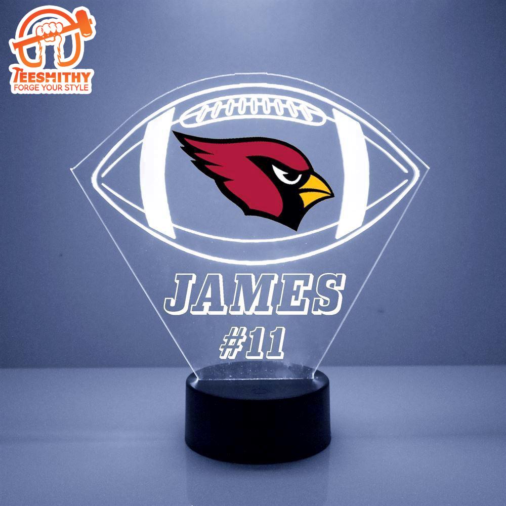 Custom Name Number NFL Arizona Cardinals Football Led Sports Fan Lamp