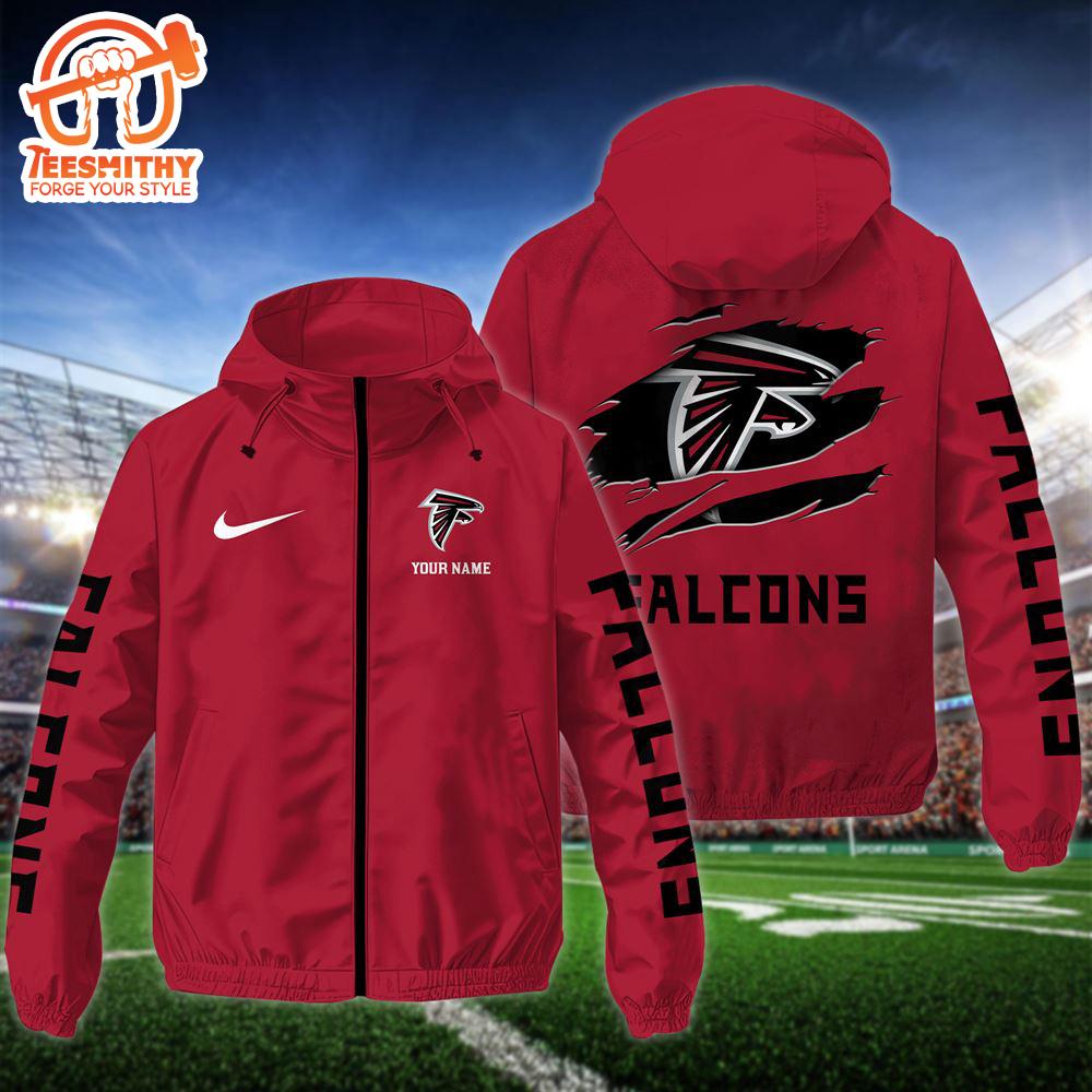 NFL Atlanta Falcons Custom Name Windbreaker Jacket For Fans