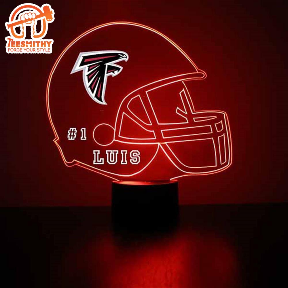 Custom Name Number NFL Atlanta Falcons Football Led Sports Fan Lamp