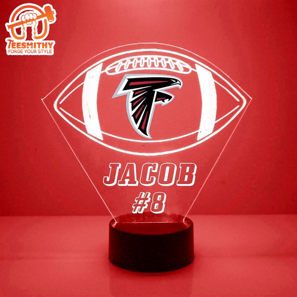 Custom Name Number NFL Atlanta Falcons Football Led Sports Fan Lamp_9613