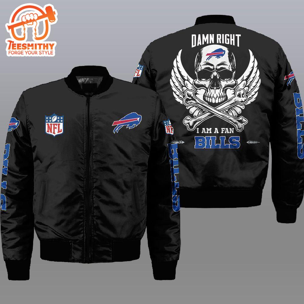 Nfl Buffalo Bills Wings Skull 3D Bomber Jacket  Gift For Fans