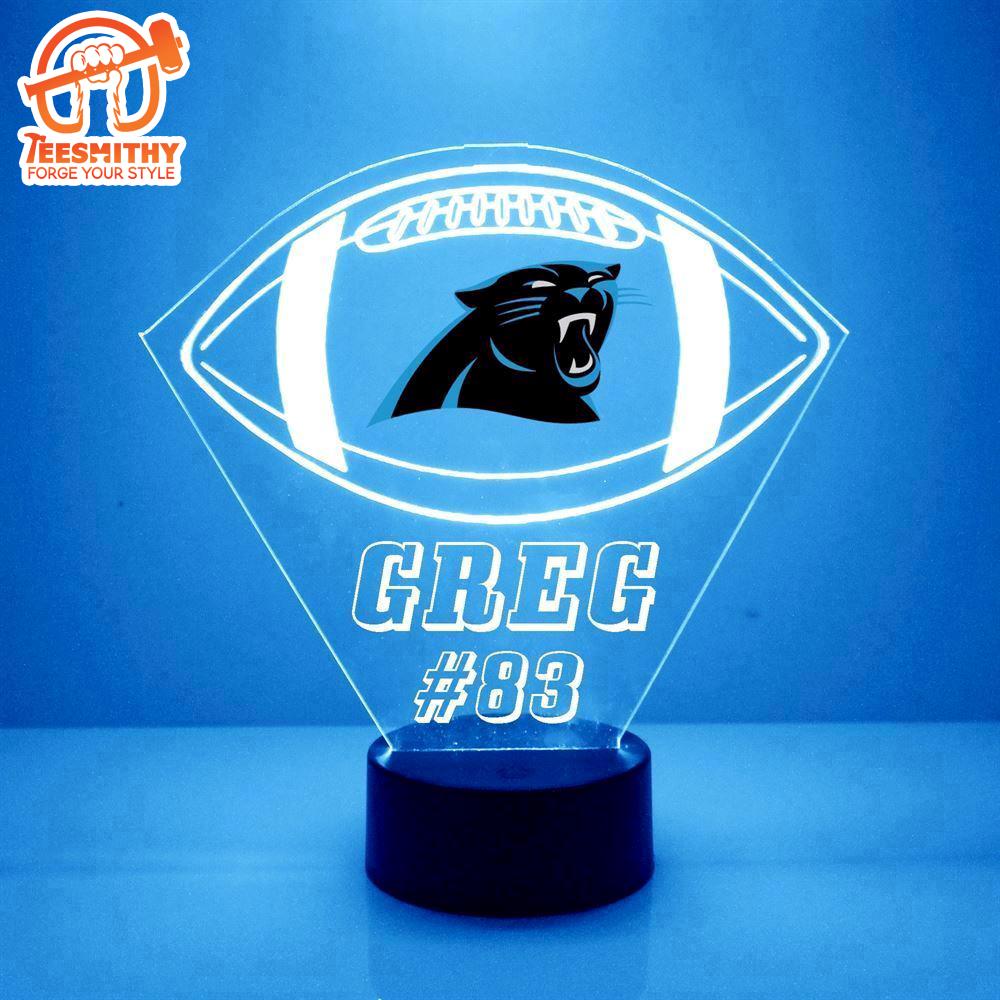 Custom Name Number NFL Carolina Panthers Football Led Sports Fan Lamp_5833