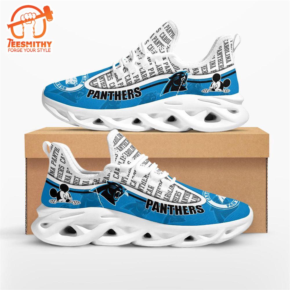 NFL Carolina Panthers Mickey Mouse Max Soul Shoes  For Fans Sports