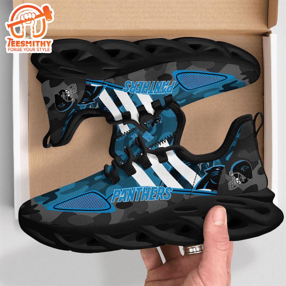 NFL Carolina Panthers Military Camouflage M Soul Shoes  For Fans Sports