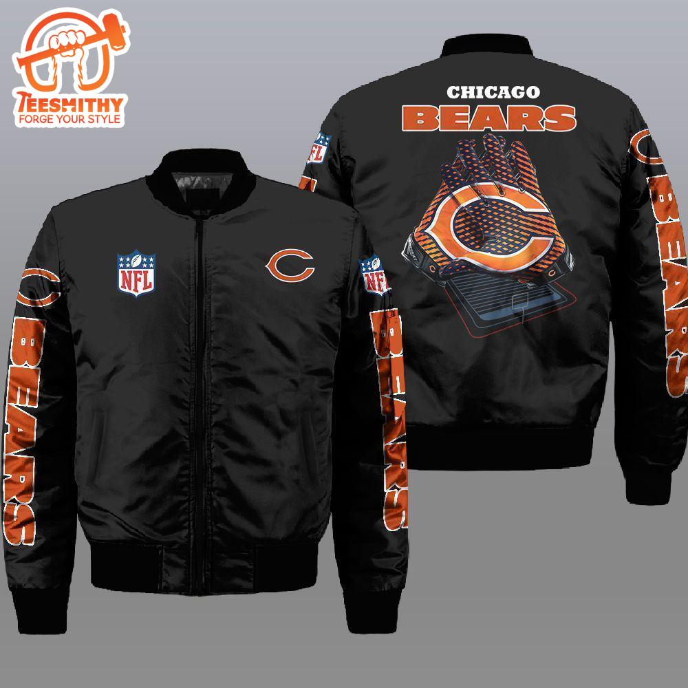 Nfl Chicago Bears 3D Bomber Jacket  Gift For Fans