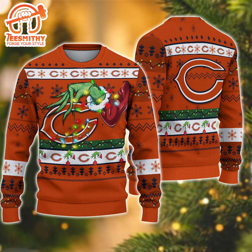 NFL Chicago Bears Grinch Christmas Ugly Sweater  For Fans